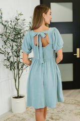 Vestido de punto acanalado Twirlin' Dirty Cable en verde salvia