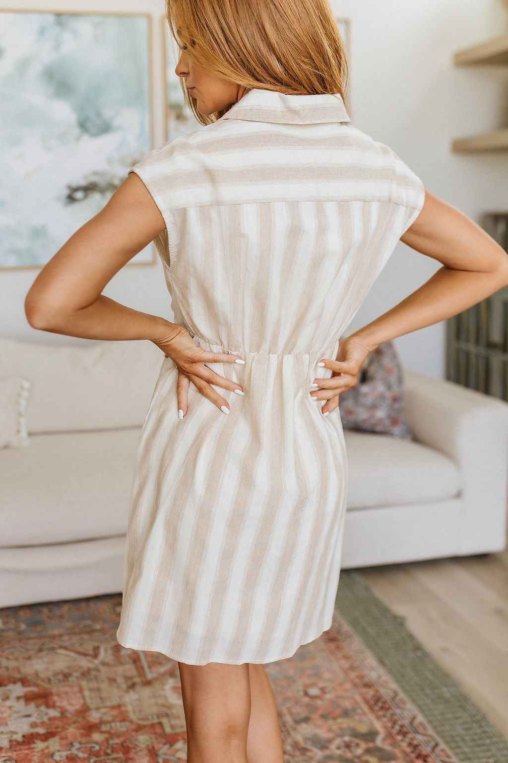Twisted and Tailored Striped Dress - Liarian Unlimited Boutique