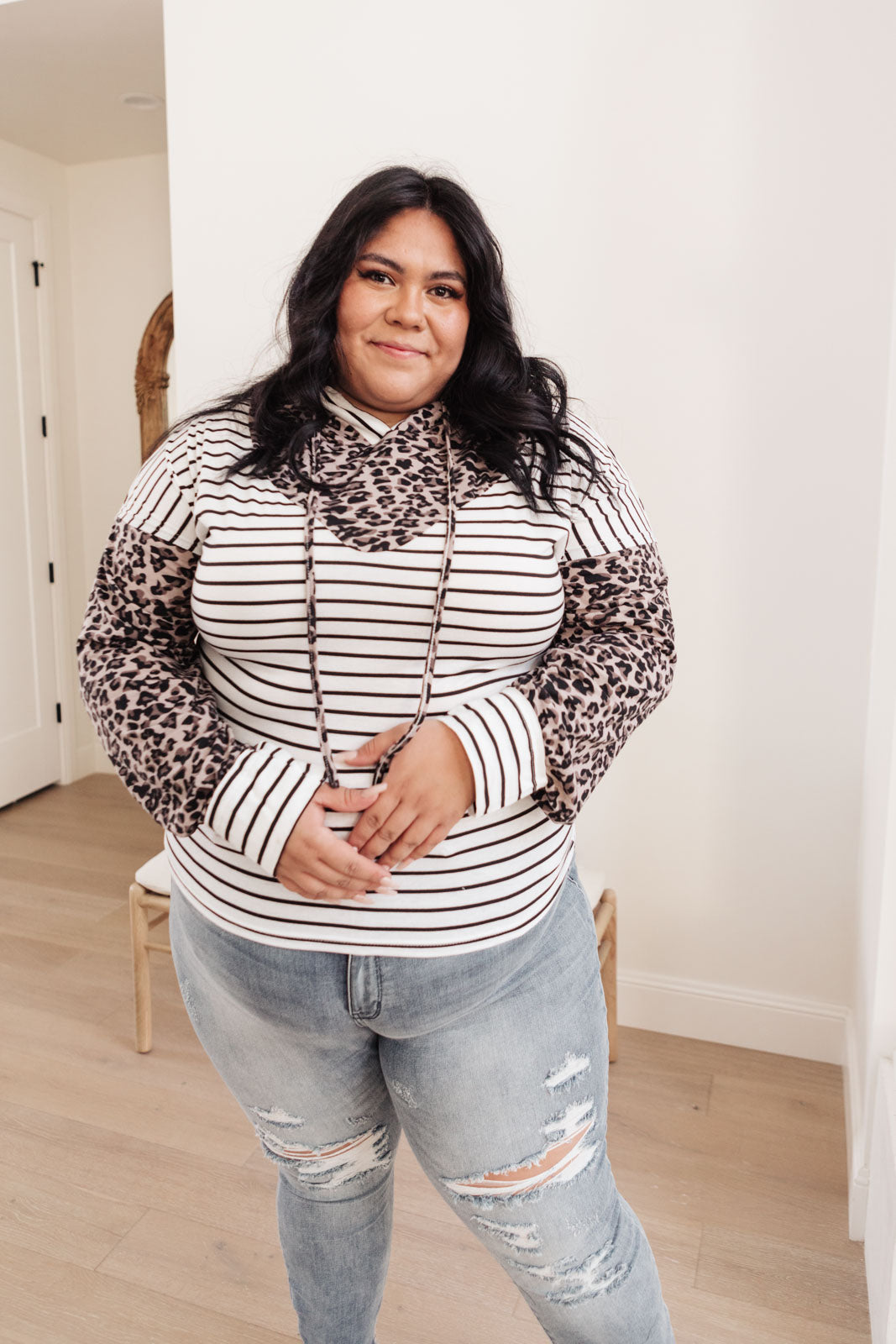 Sudadera con capucha "Dos mundos se encuentran"