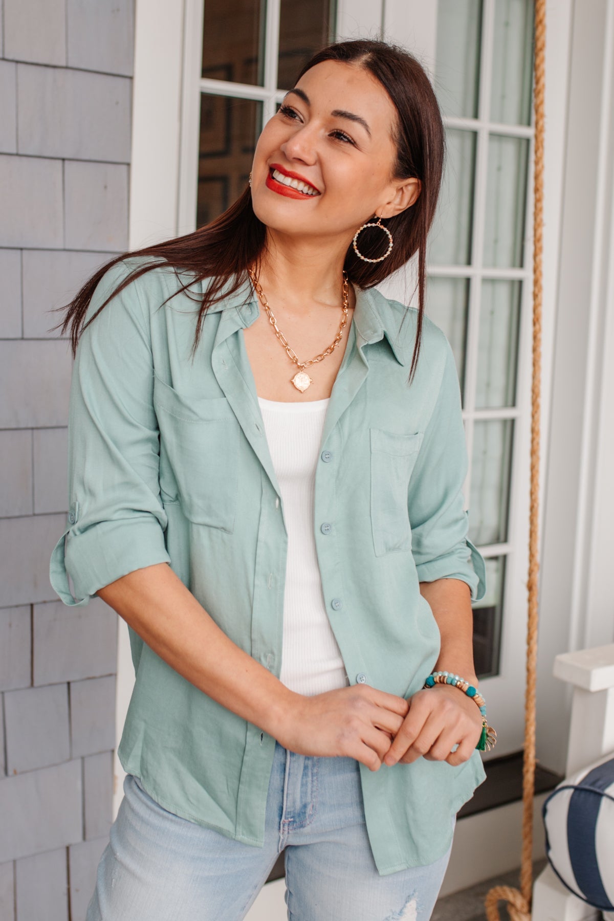 Blusa Confianza Inquebrantable en Azul Claro