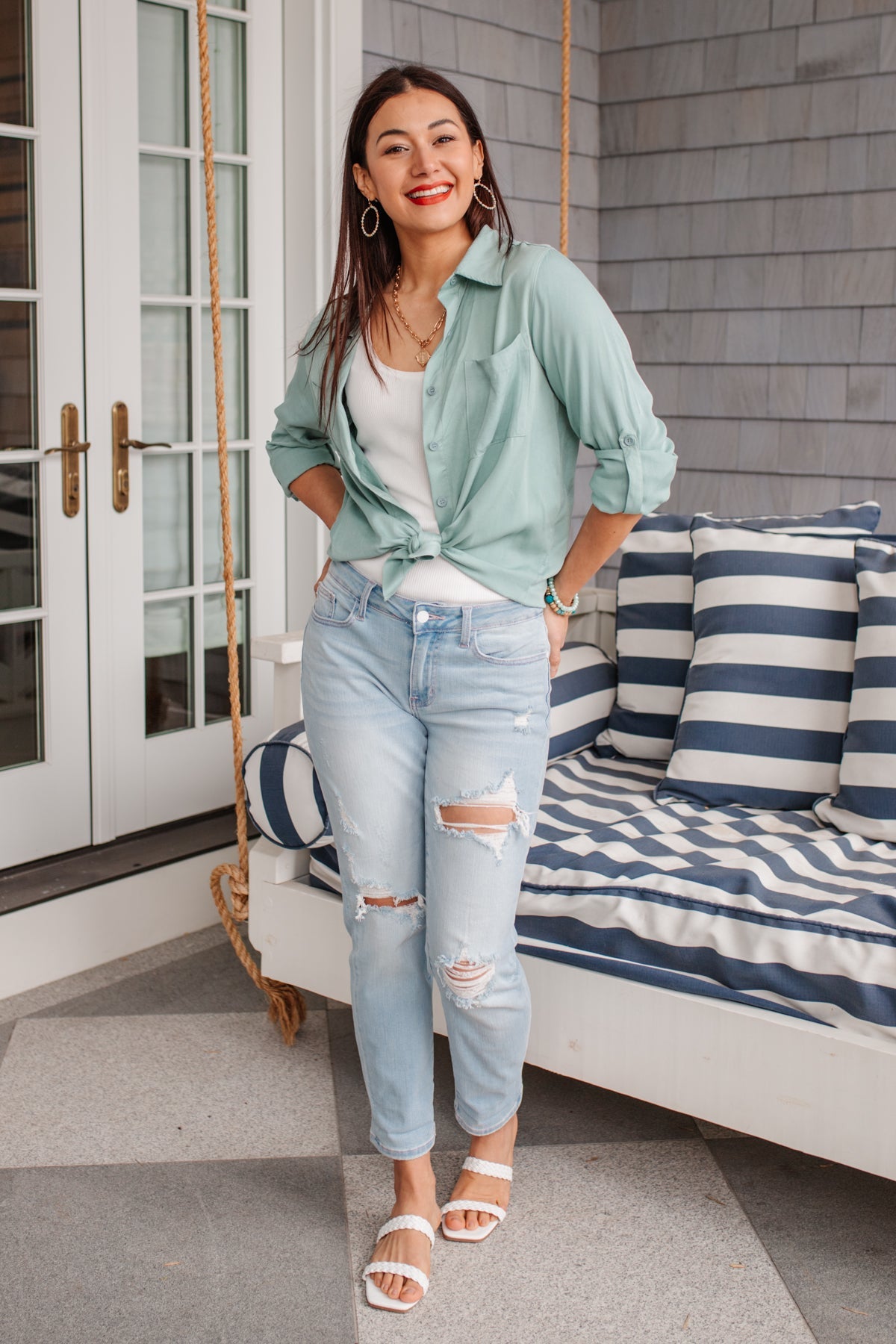 Blusa Confianza Inquebrantable en Azul Claro