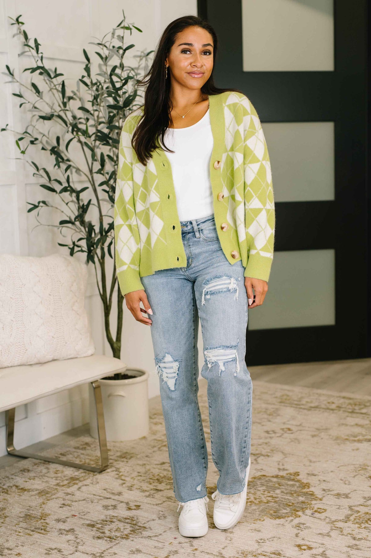 Up, Up and Away Argyle Cardigan