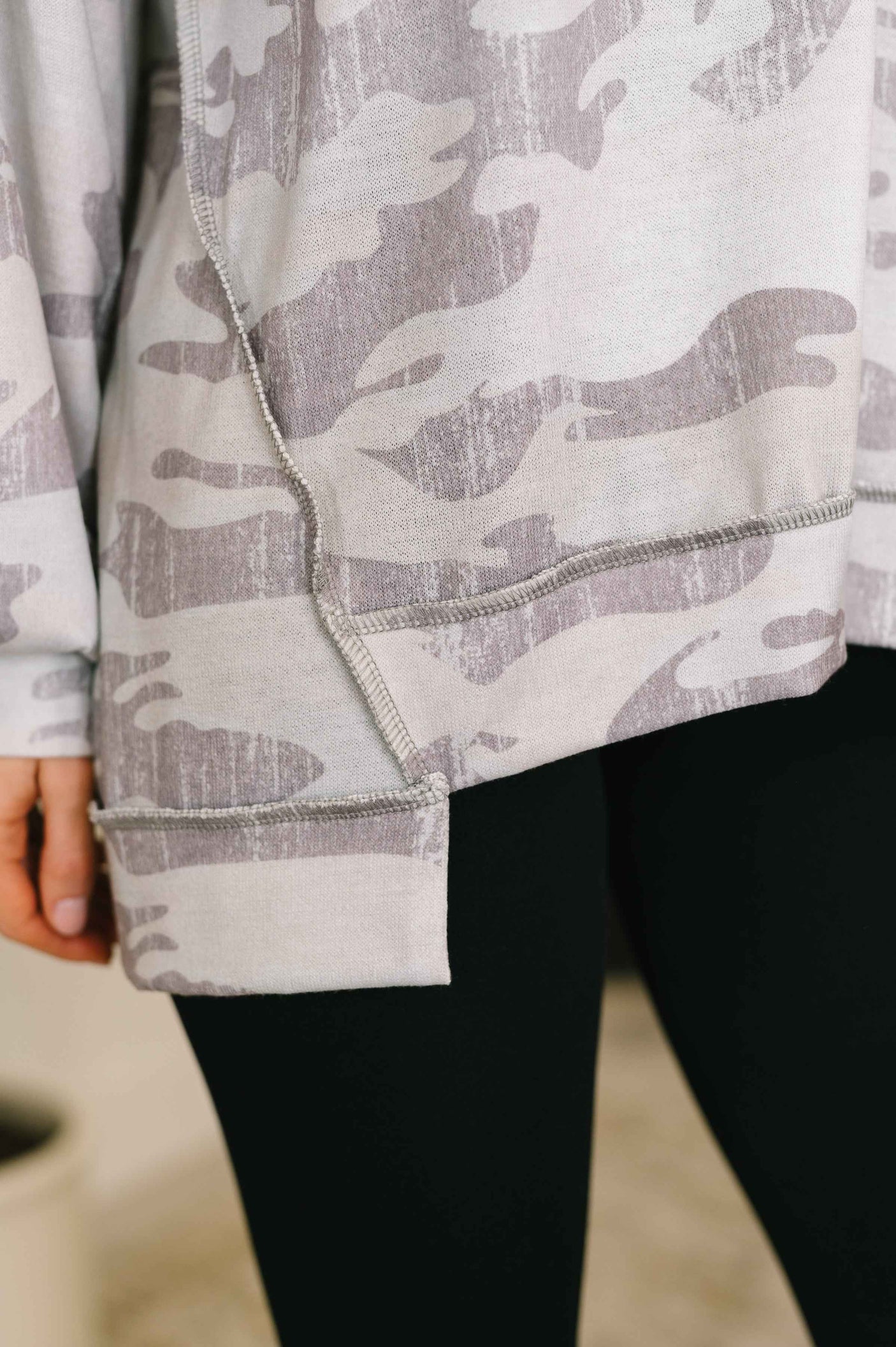 Urban Camo Drop Shoulder Top