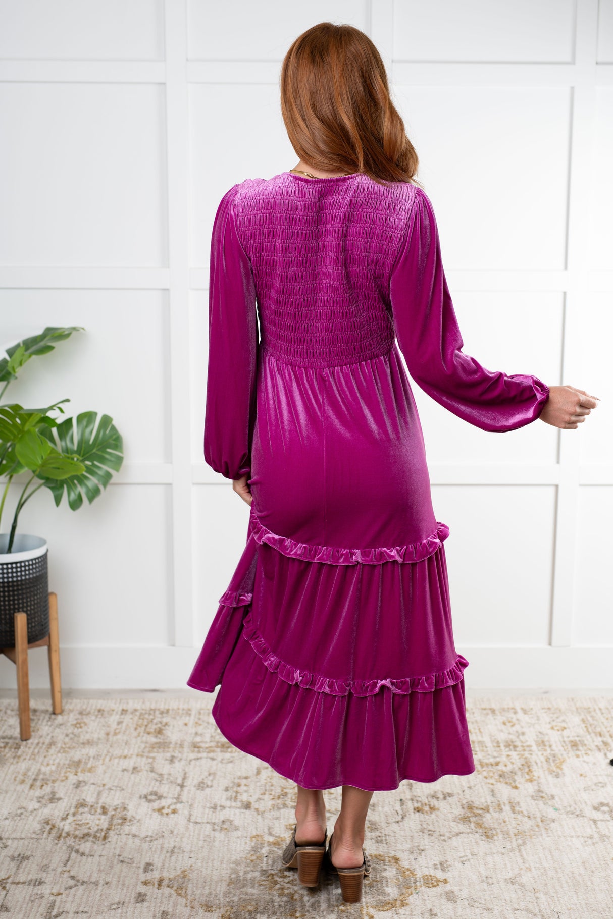 Vestido largo flamenco de terciopelo