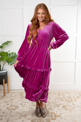 Vestido largo flamenco de terciopelo