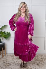 Vestido largo flamenco de terciopelo