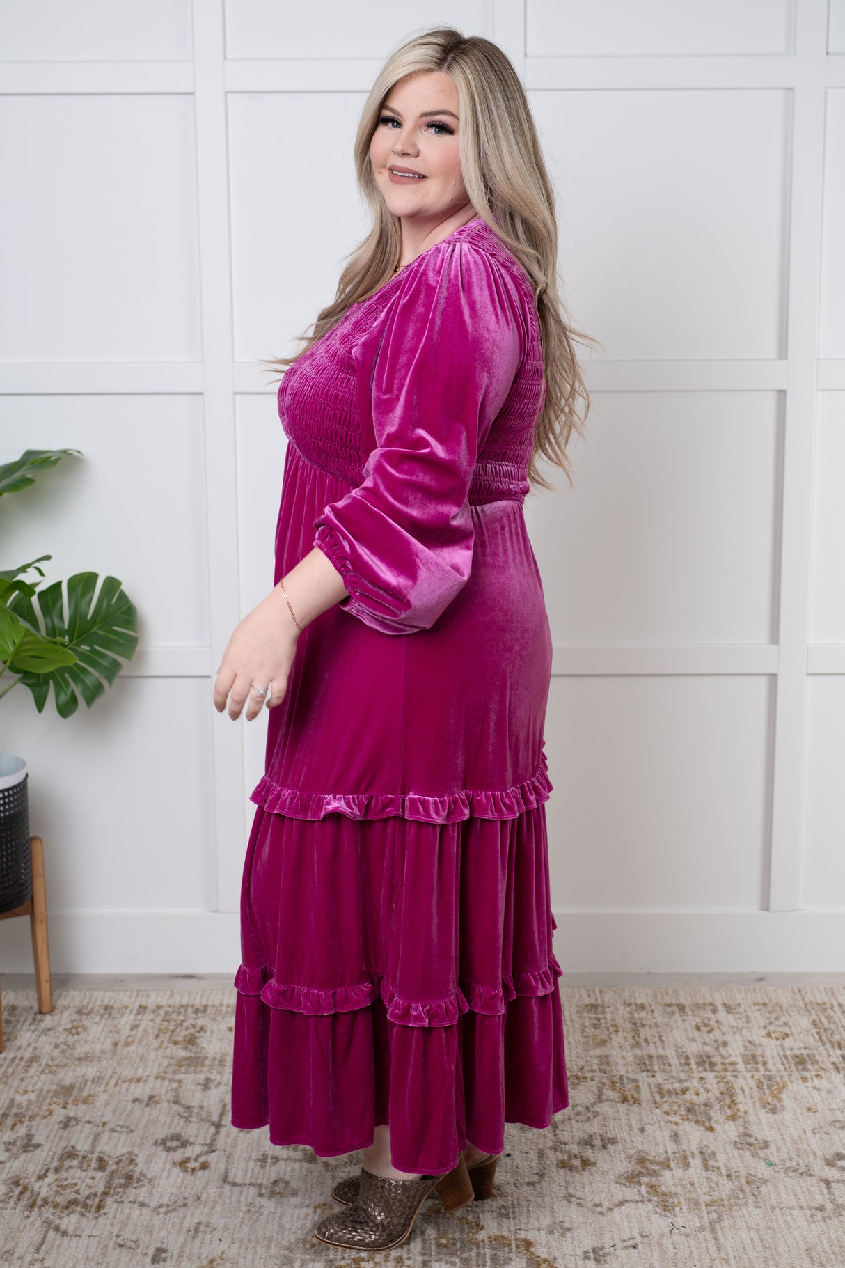 Vestido largo flamenco de terciopelo