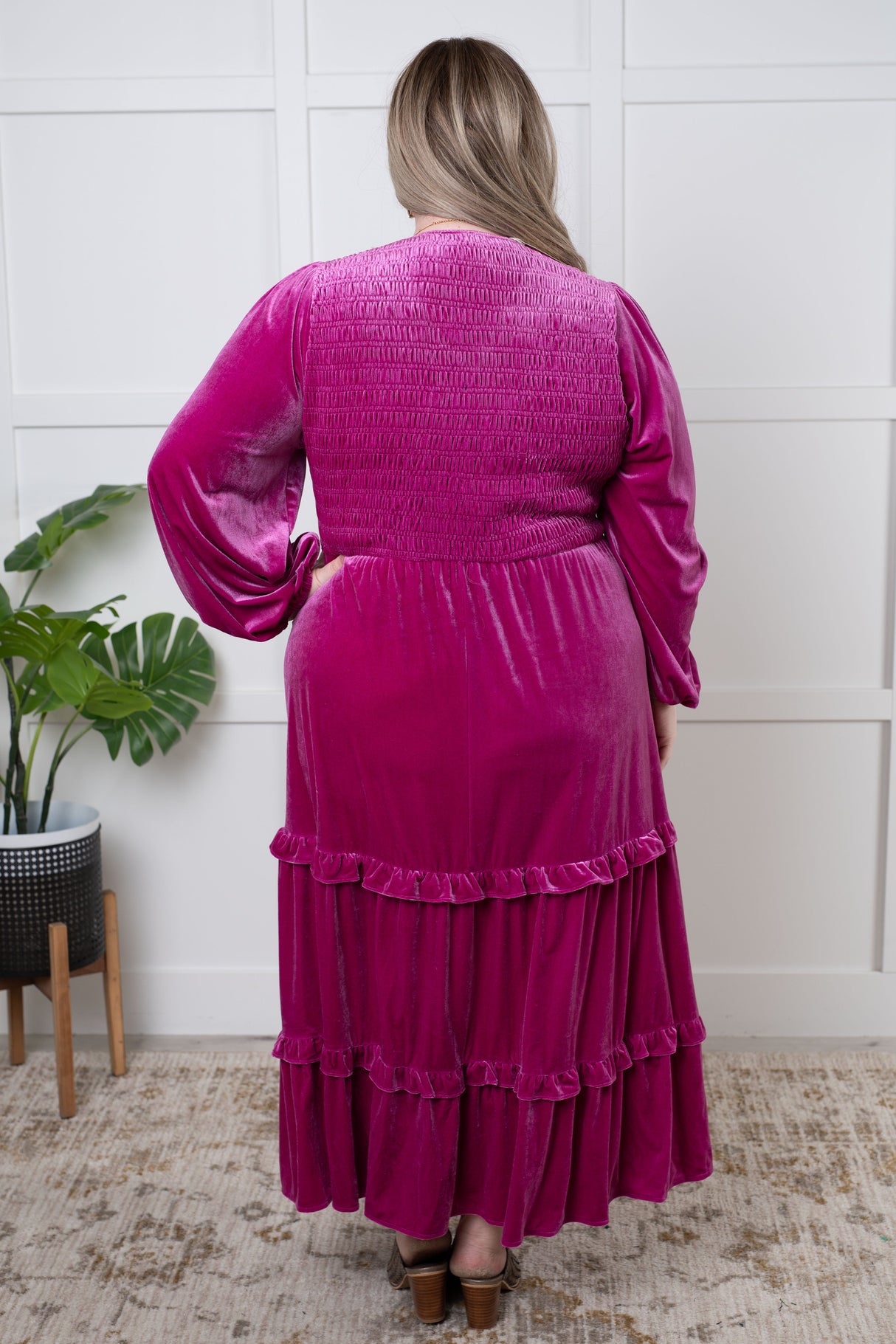Vestido largo flamenco de terciopelo