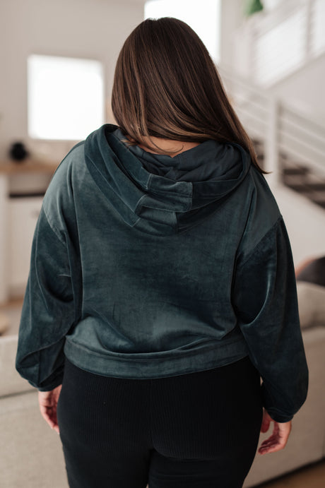 Sudadera con capucha Velvet Icon en gris azulado 