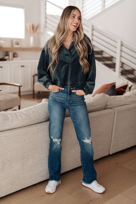 Sudadera con capucha Velvet Icon en gris azulado 