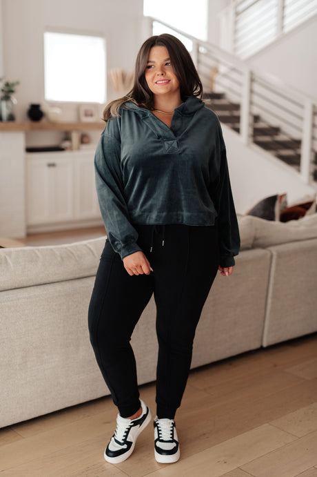 Sudadera con capucha Velvet Icon en gris azulado 