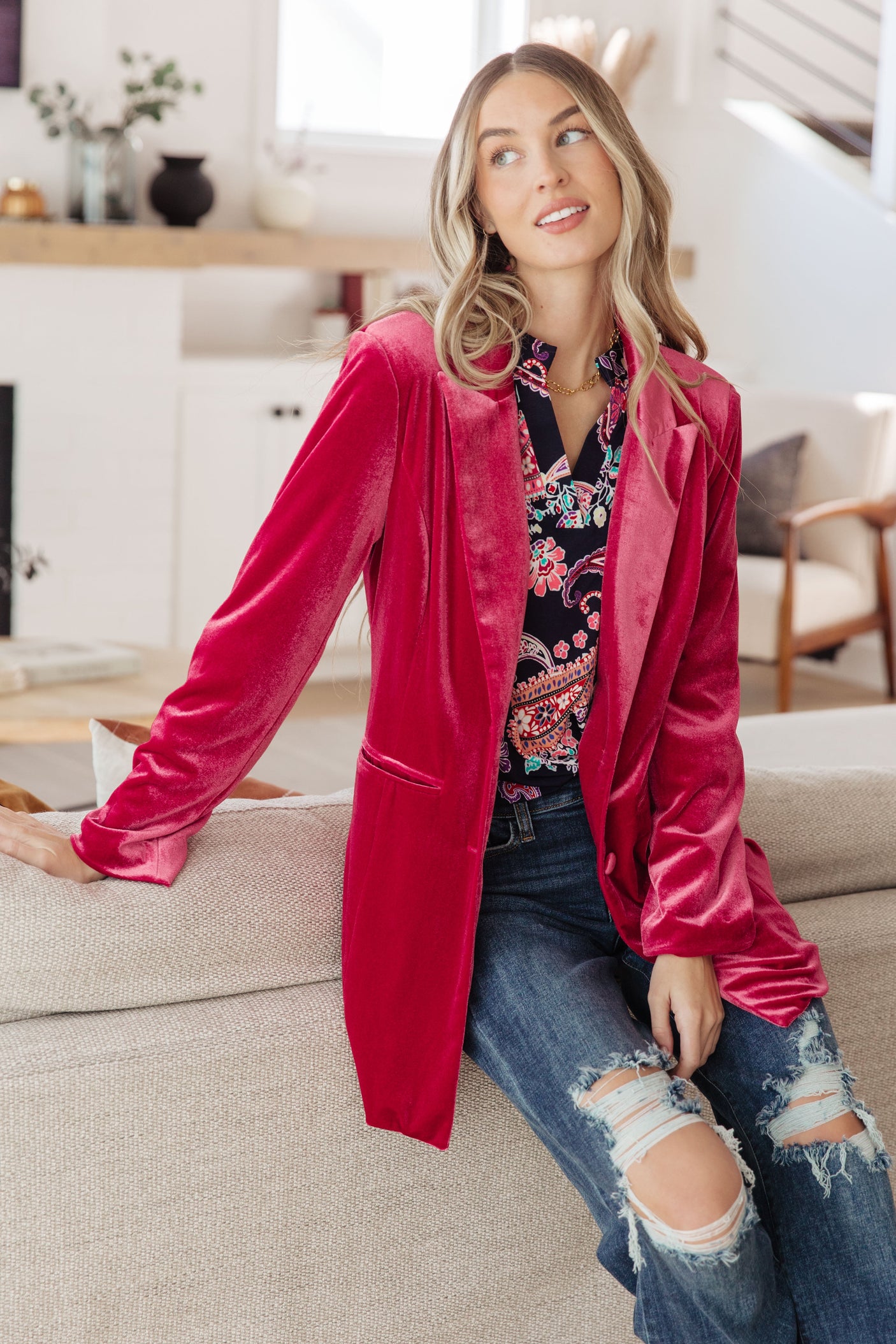 Verity Velvet Blazer - Liarian Unlimited Boutique