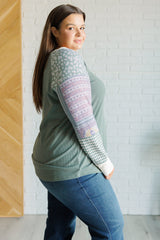 Top con estampado mixto muy curioso