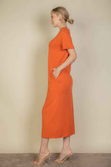 Side Pocket Tee Dress