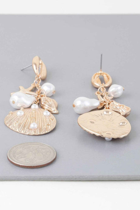 Pearled Under The Sea Drop Earrings
