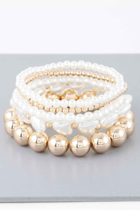 Multi Heart Stone Beaded Bracelet