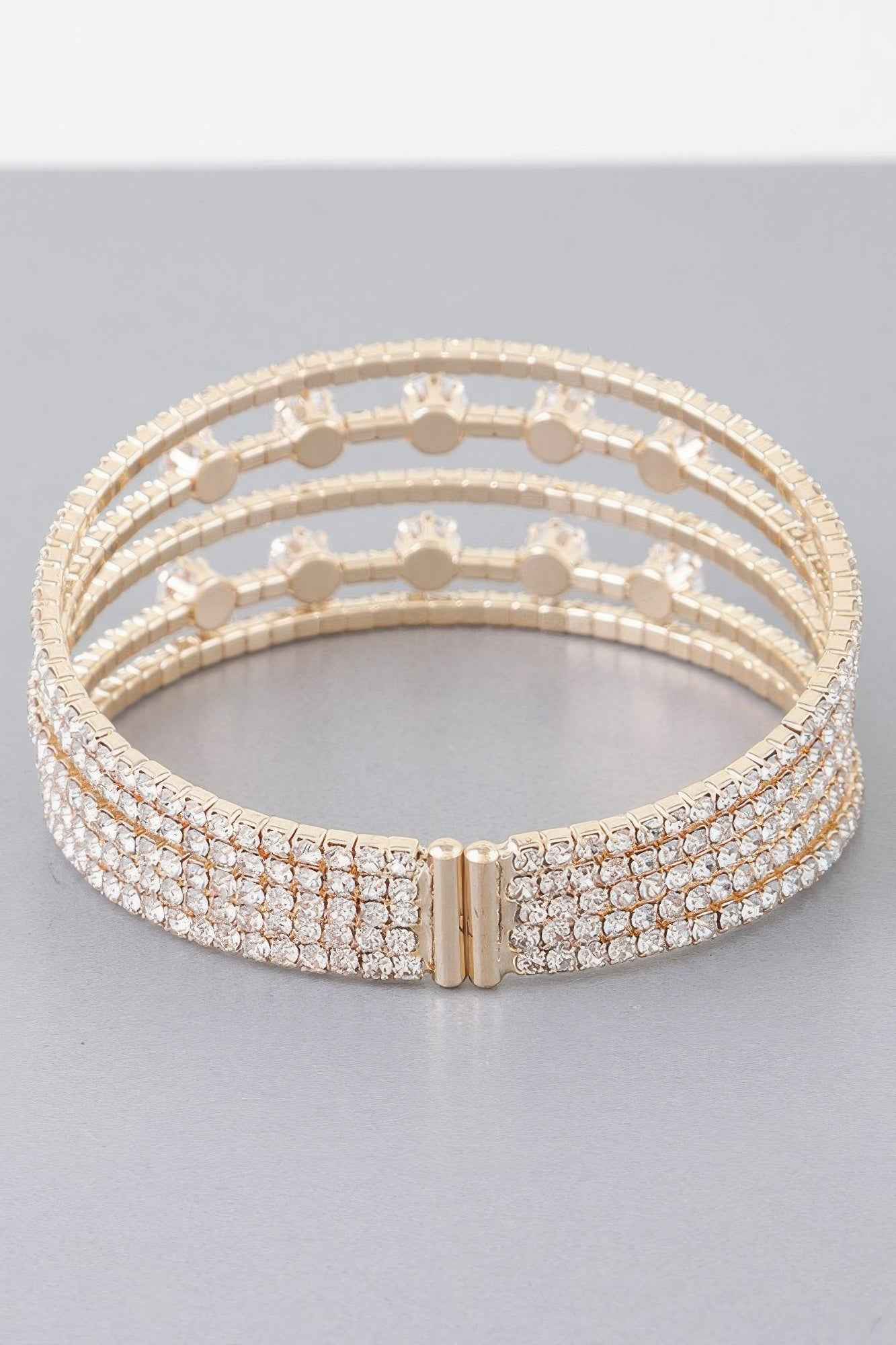 Multi Jeweled Cuff Bracelet