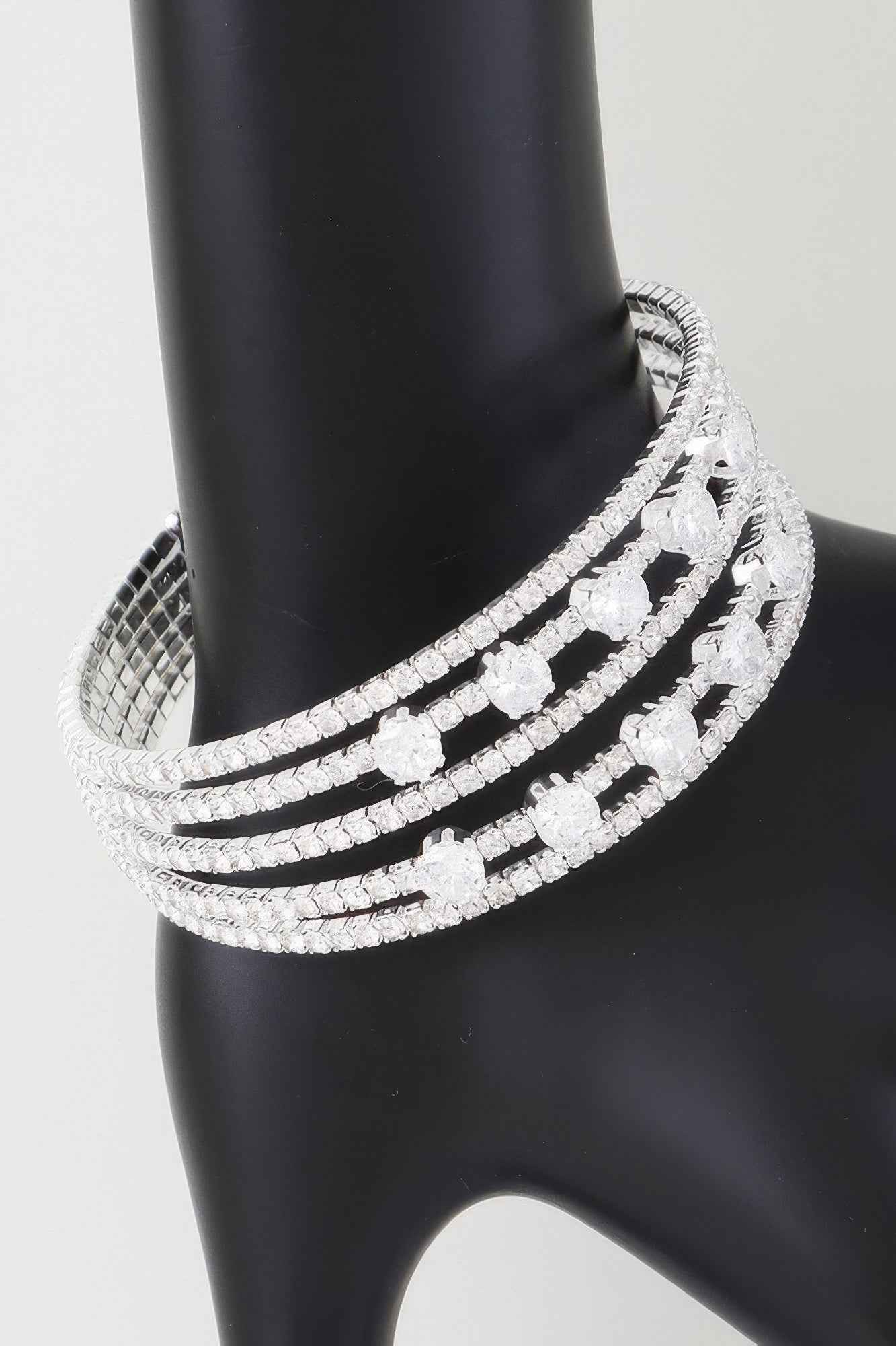 Multi Jeweled Cuff Bracelet