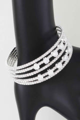 Multi Jeweled Cuff Bracelet