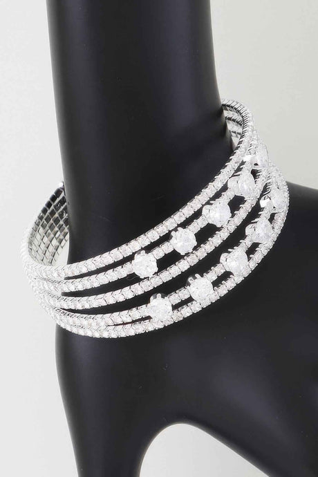 Multi Jeweled Cuff Bracelet