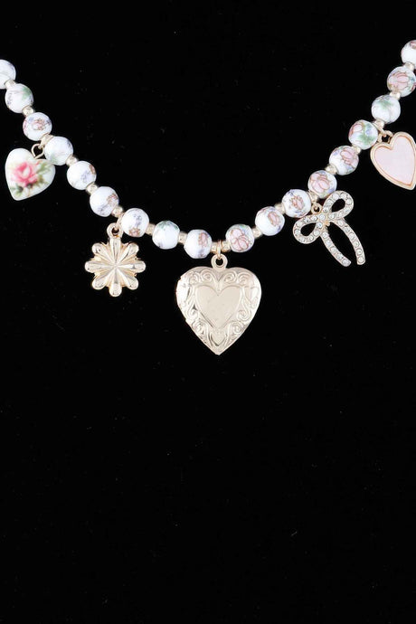 Vintage Heart Charms Necklace
