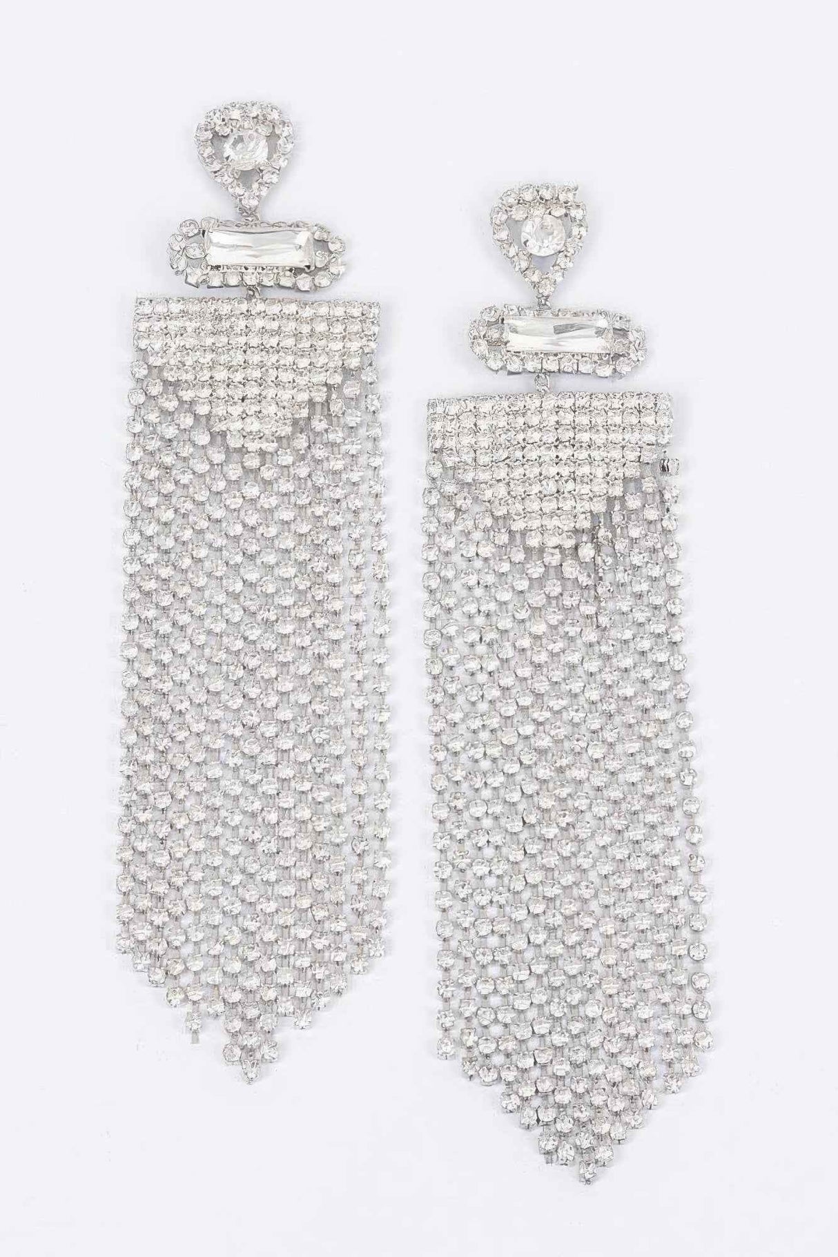 Rhinestone Fringe Earring