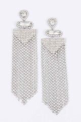 Rhinestone Fringe Earring