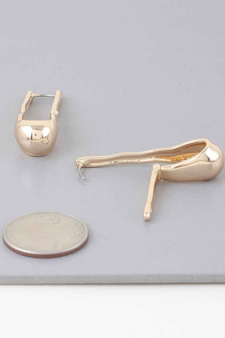 Shiny Melt Hoop Earrings