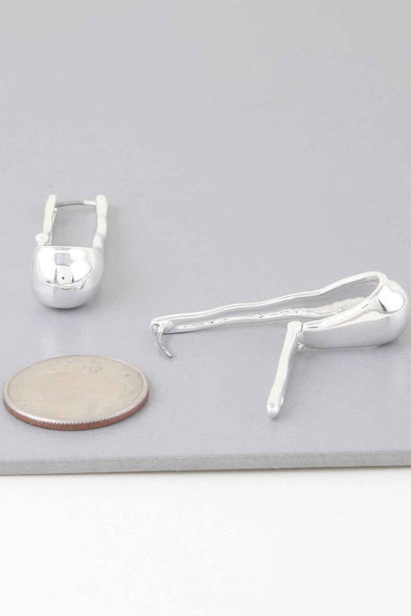 Shiny Melt Hoop Earrings