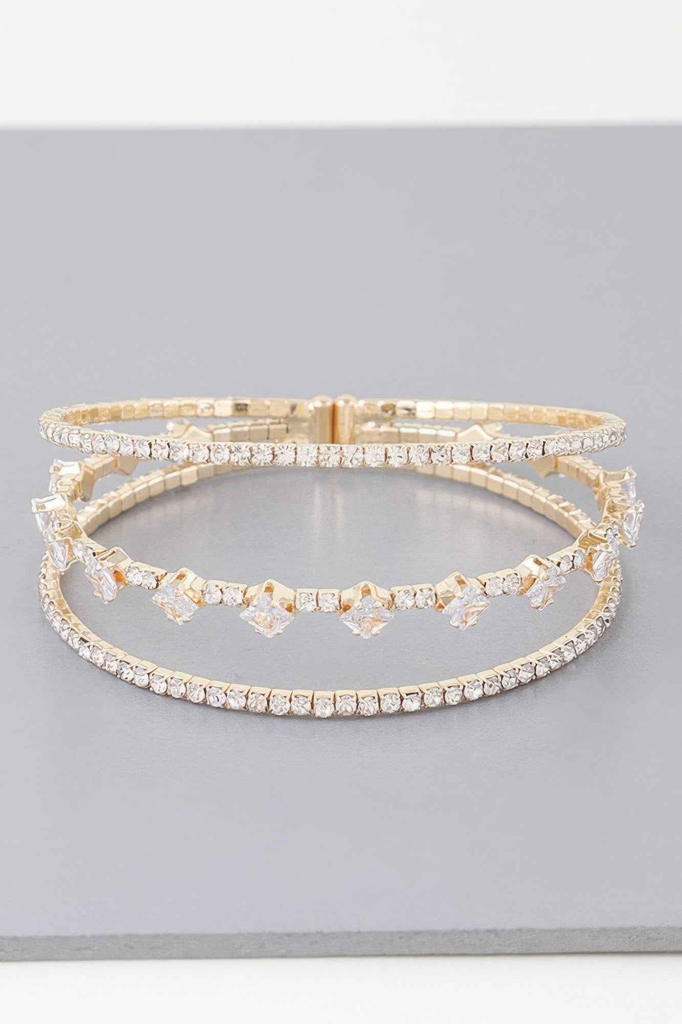 Triple Cubic Zirconia Bracelet
