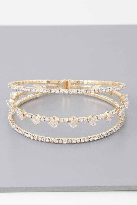 Triple Cubic Zirconia Bracelet