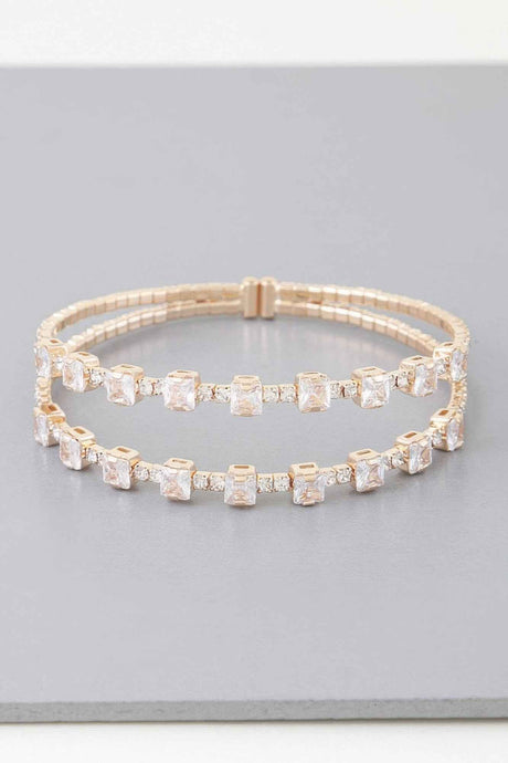 Double Cubic Zirconia Bracelet