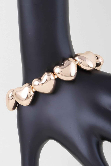 Shiny Heart Charm Bracelet