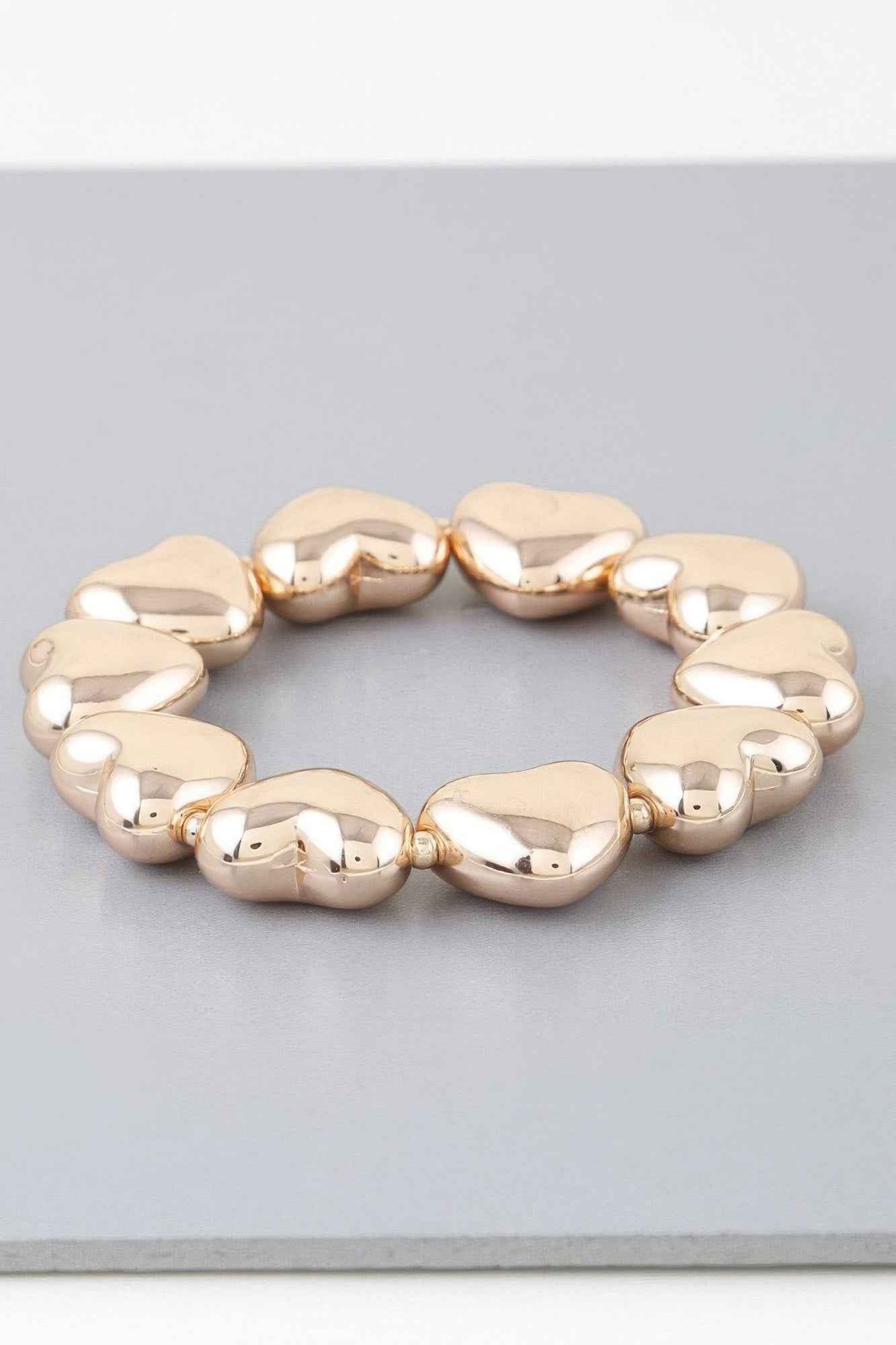 Shiny Heart Charm Bracelet