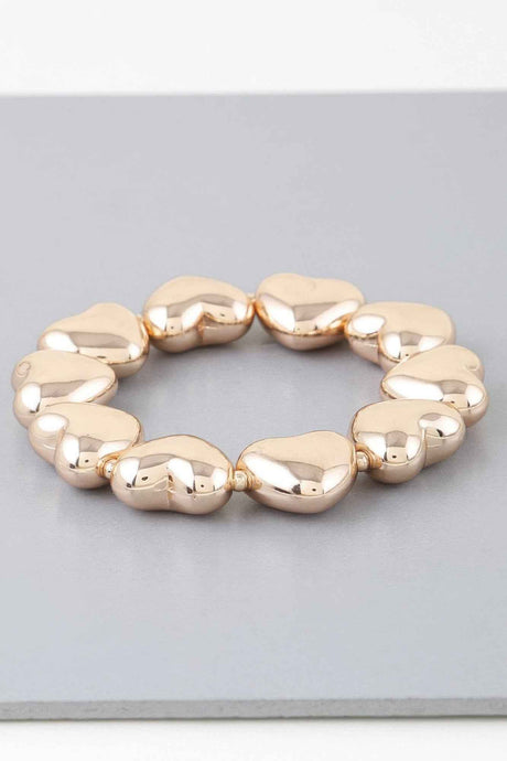 Shiny Heart Charm Bracelet