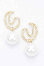 Faux Pearl Metal Earring