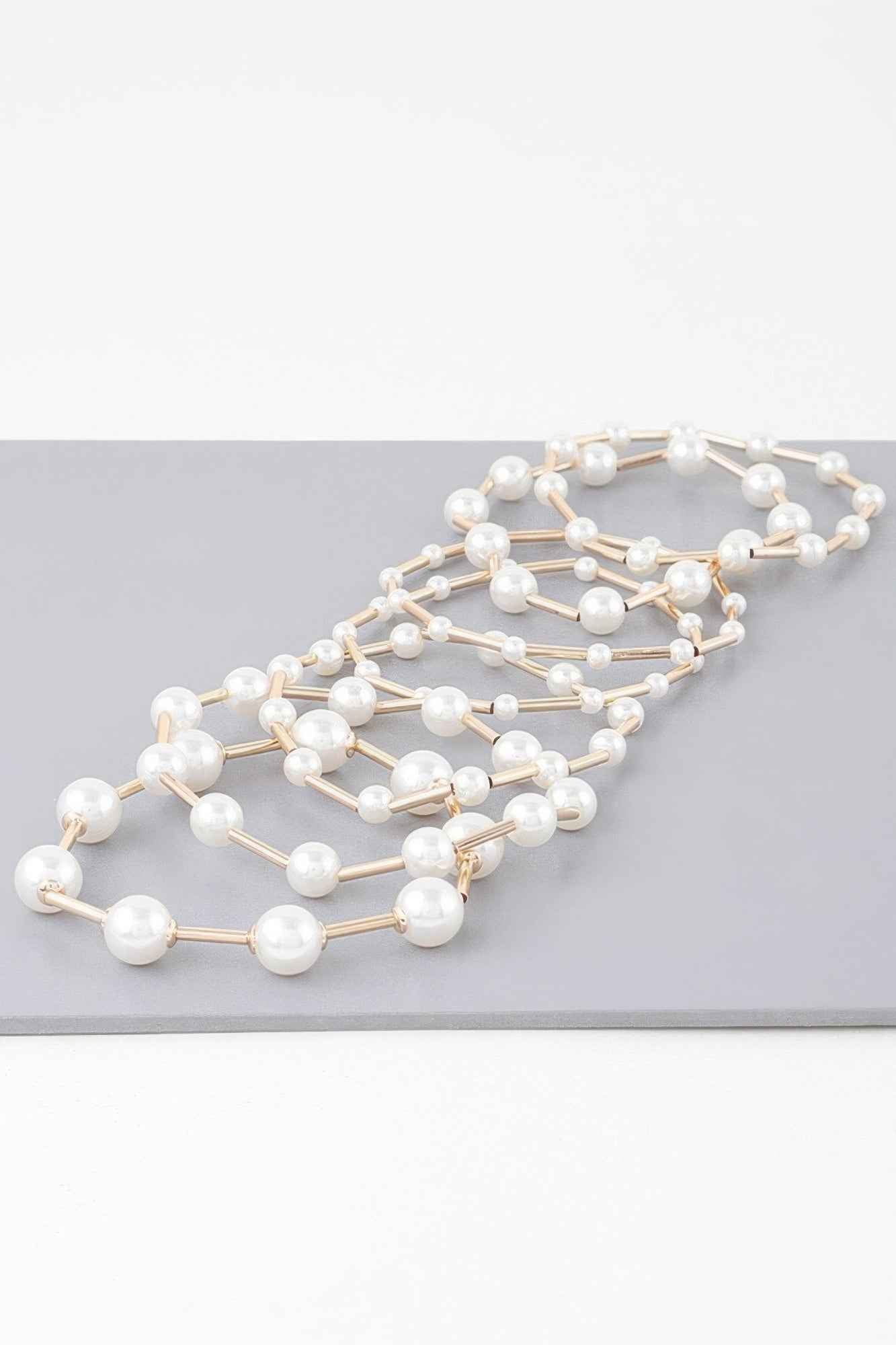 Multi Pearl Wire Bracelet