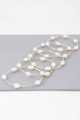 Multi Pearl Shell Tube Bracelet
