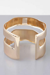 Shiny Double Open Cuff Bracelet