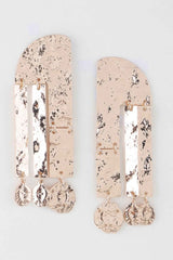 Shiny Hammered Drop Earrings