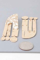 Shiny Hammered Drop Earrings