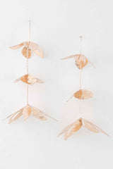 Triple Delicate Flower Drop Earrings