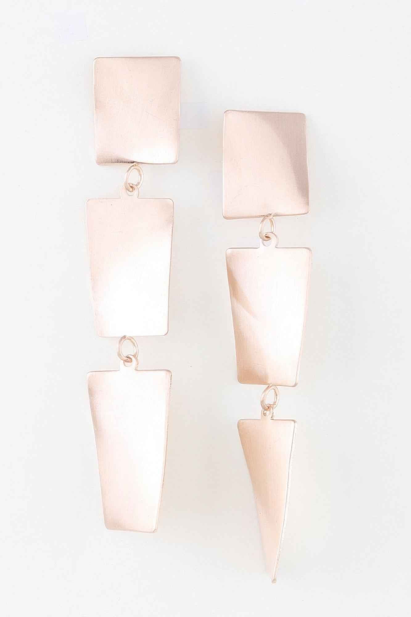 Triple Geometric Drop Earrings