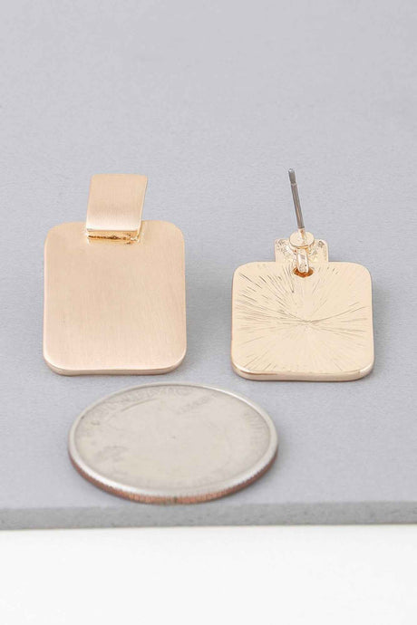 Modern Flat Cubic Earrings