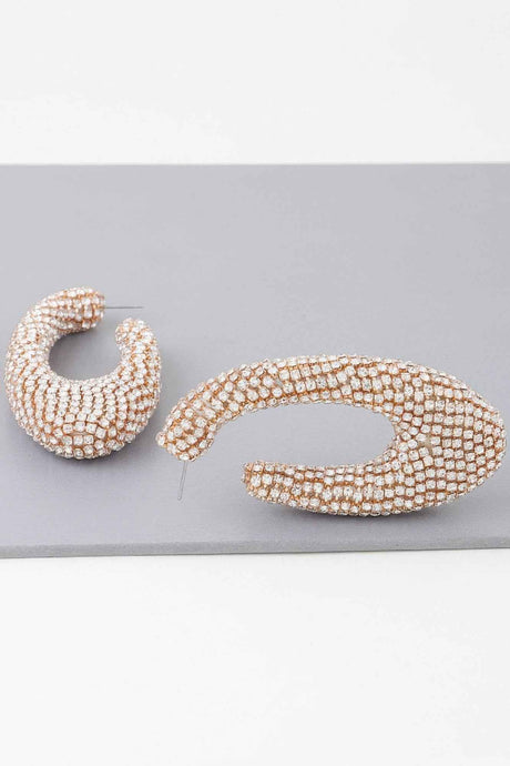 Bejeweled Abstract Oval Earrings