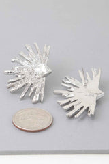 Diamond Rhinestone Flare Earrings