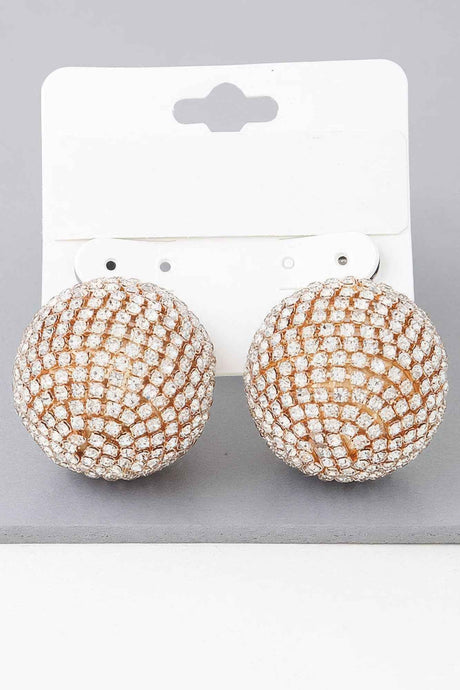 Bejeweled Rhinestone Disco Earrings