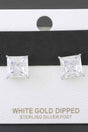 Silver Cubic Zirconia Rhinestone Earrings
