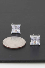 Silver Cubic Zirconia Rhinestone Earrings