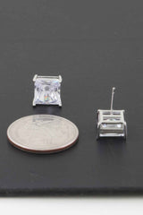 Silver Cubic Zirconia Rhinestone Earrings